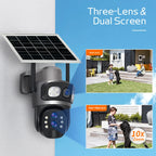 Wireless 4G Outdoor Camera with Solar Panel, 10X Zoom & AI Auto-Tracking