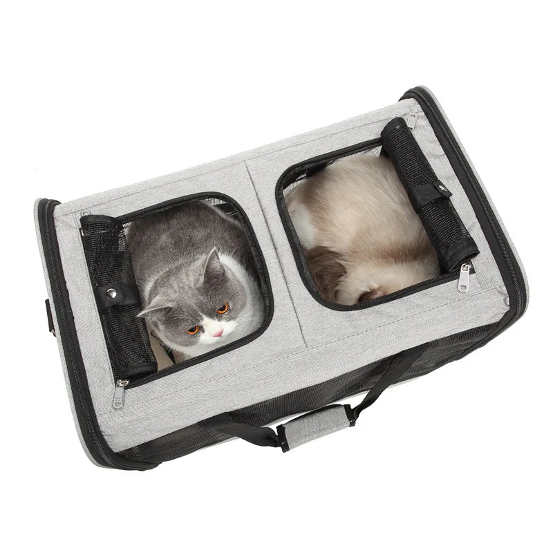 Travel Pet Trolley Bag for Small Animals – Foldable & Breathable