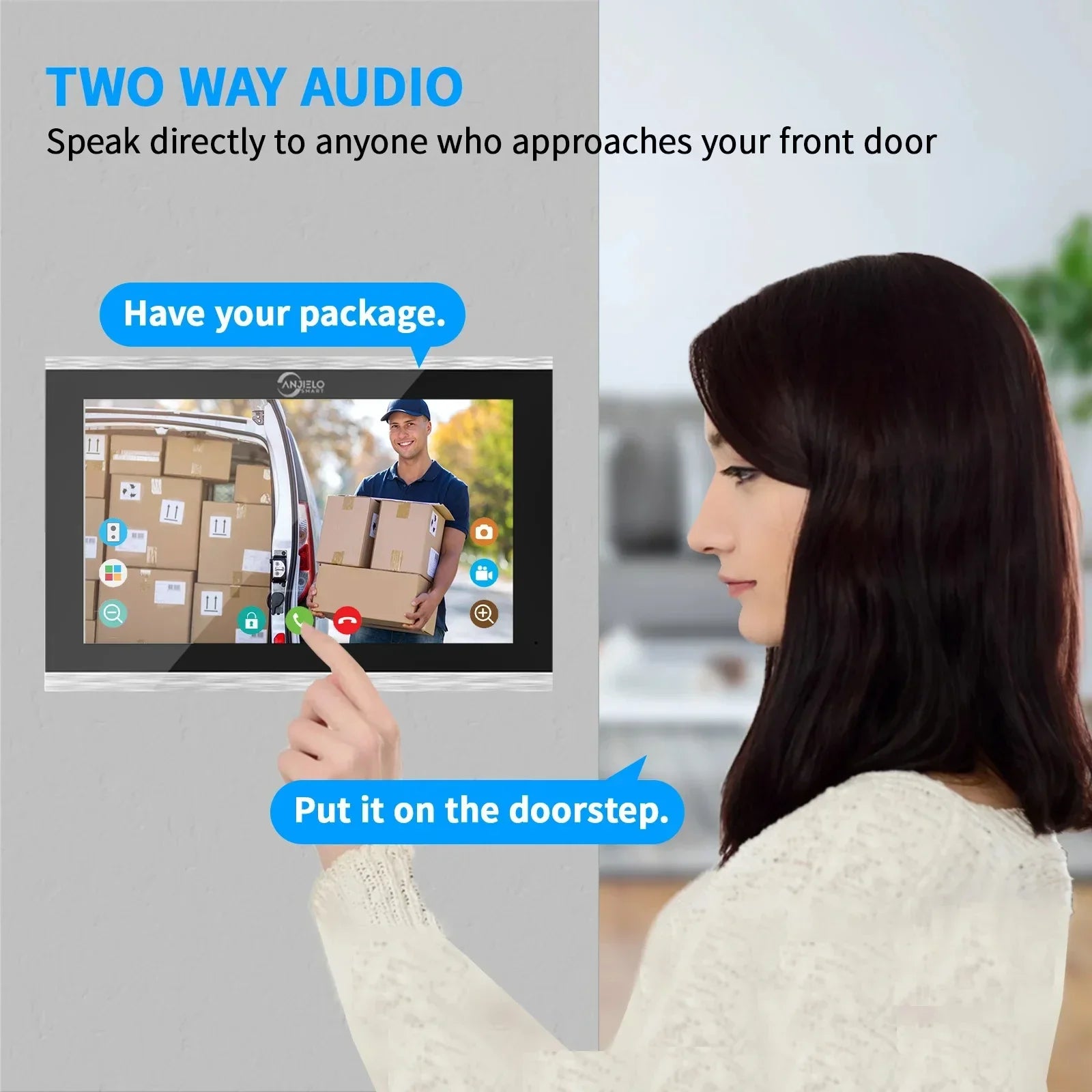 10" Touchscreen Home Video Doorphone with Camera & Audio