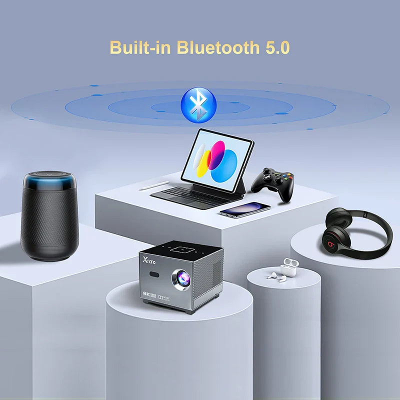 Compact 8K Video Projector with Wireless Connectivity