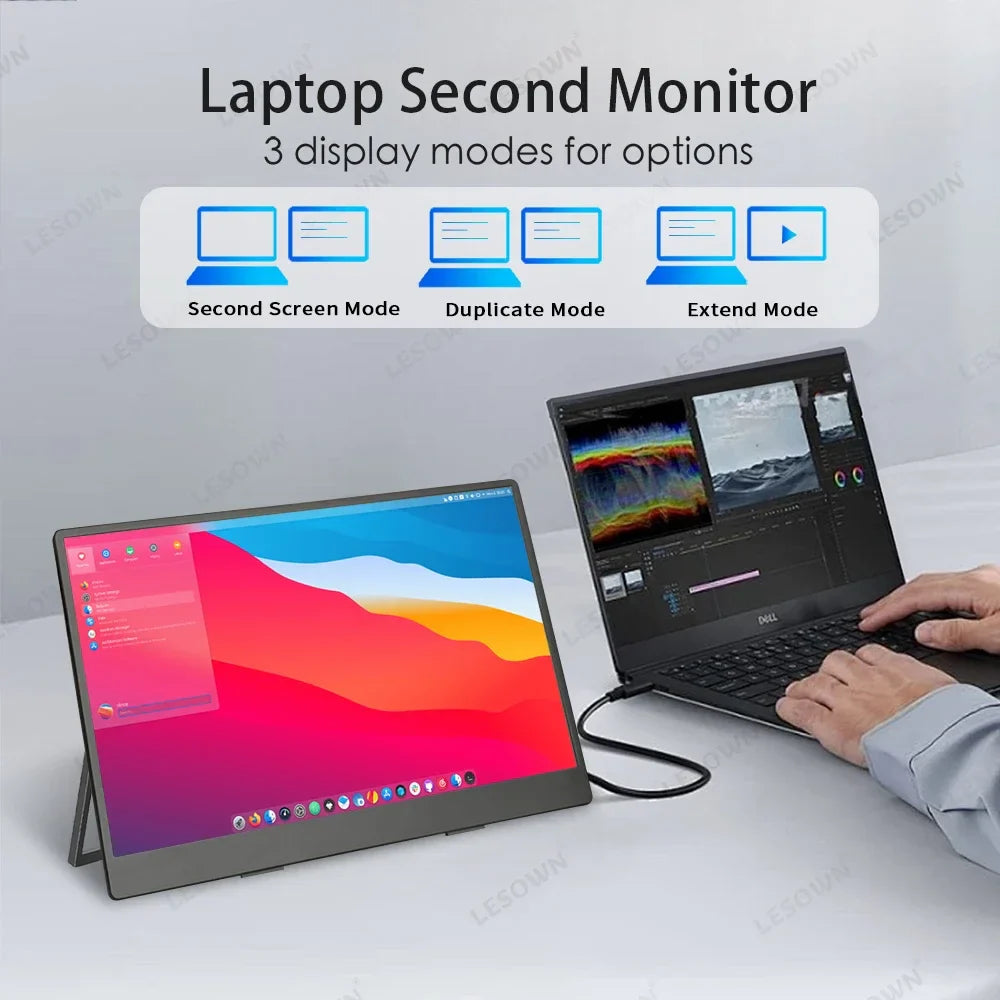 13.3" 4K Portable Monitor with USB-C and HDMI