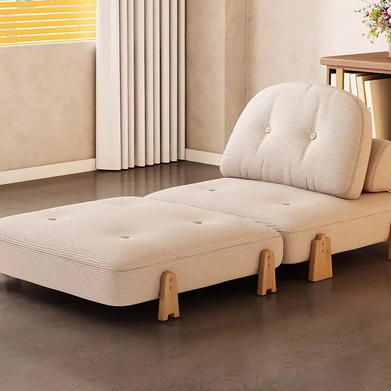 Portable Folding Sofa Bed 2-in-1 Extendable Sleeper Lounge for Small Living Rooms