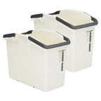 2-Pack Stackable Laundry Baskets with Handles – Multipurpose Storage – Ivory