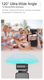 Rechargeable 5K Travel Vlogging Camera with Big LCD Display