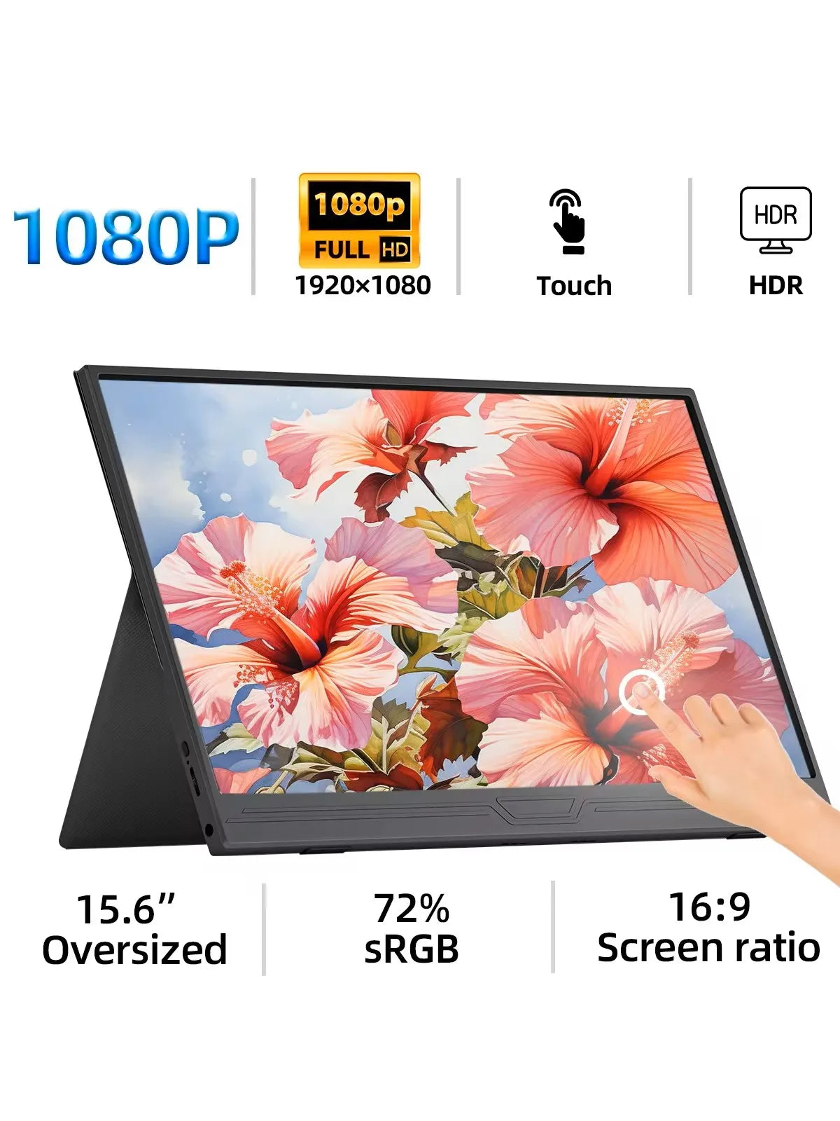 15.6 Inch FHD Touchscreen Portable Monitor HDR