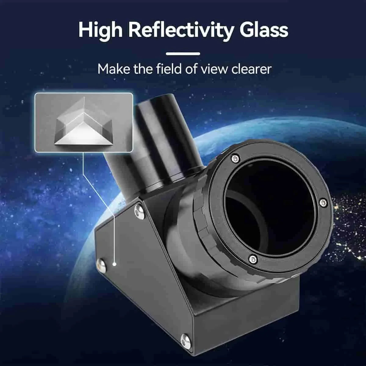 2-inch Lightweight Carbon Fiber Telescope Diagonal Mirror