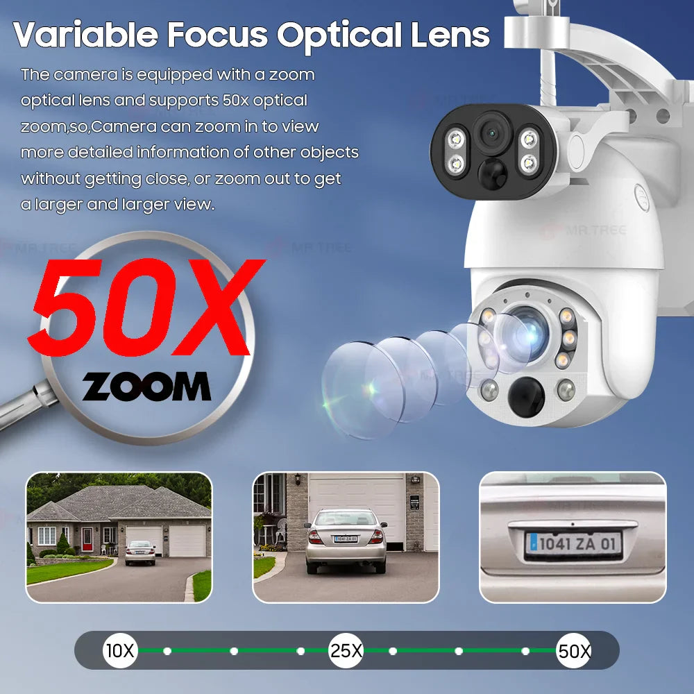 Outdoor PTZ WiFi Camera with 64GB and Dual Lens