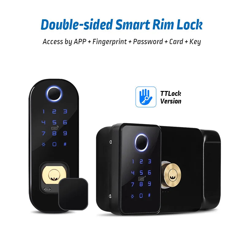 Smart Outdoor Gate Lock with WiFi, Fingerprint & Keypad Access