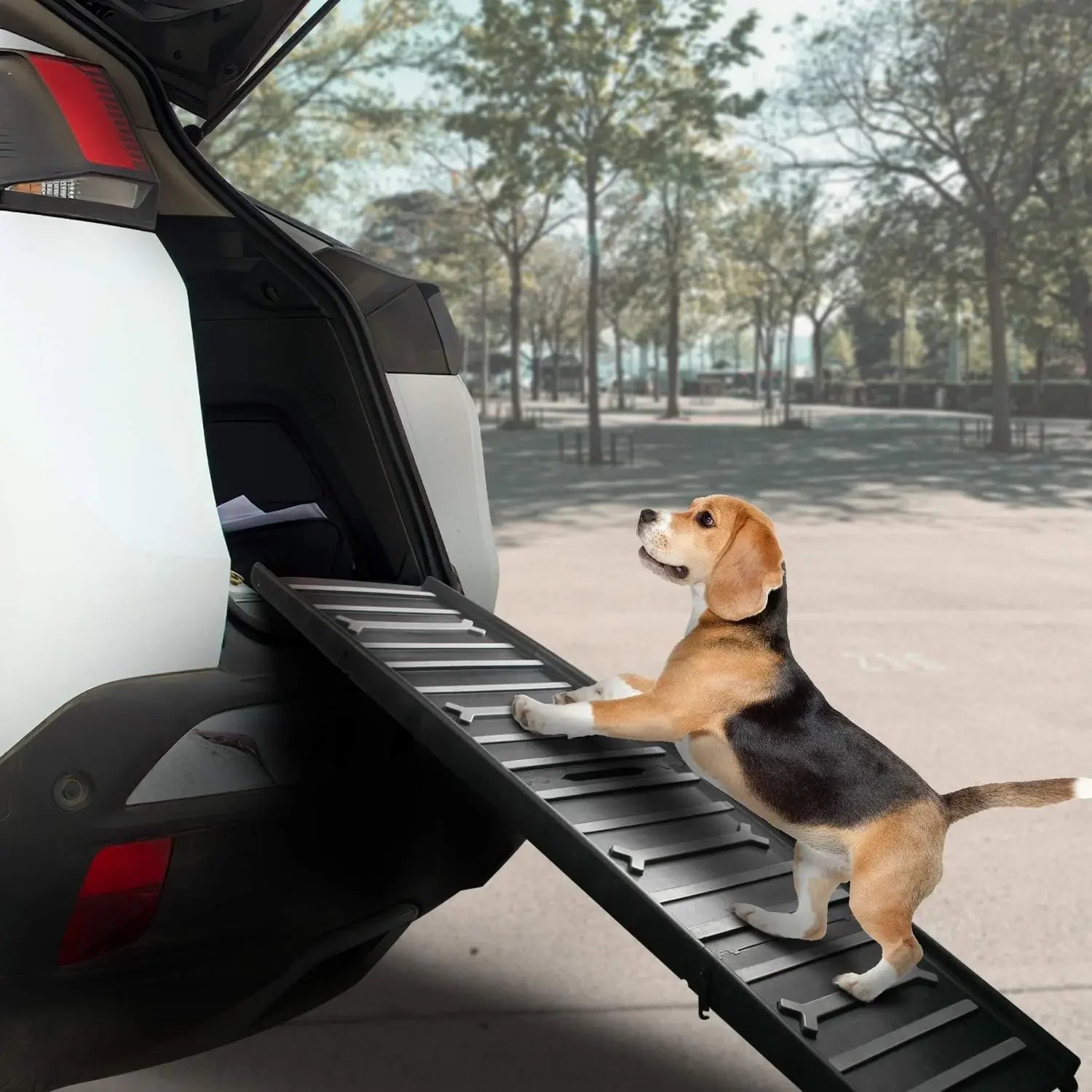 Portable Foldable Pet Travel Ramp Lightweight Non-Slip Steps with Carry Handle