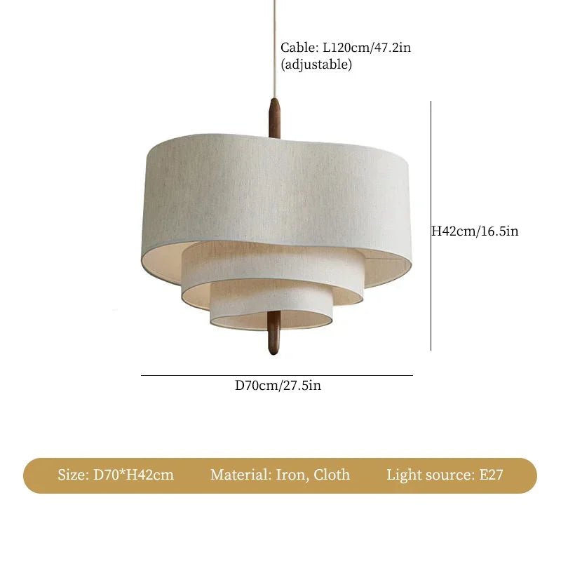 LED Cloth Ceiling Lamp for Restaurant and Home
