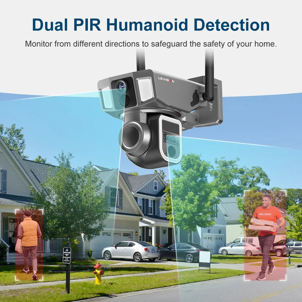 4G/WiFi Outdoor Camera with Dual Screen and Motion Tracking