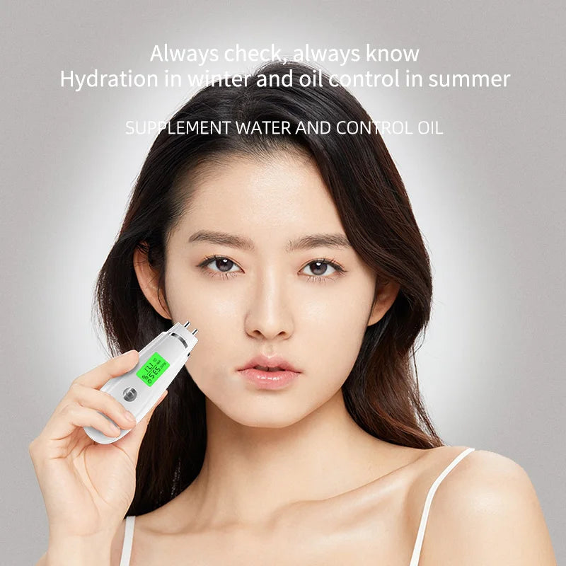 Skin Oil & Moisture Tester with LED Display with Type-C Charging Cable