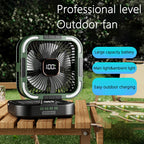 Rechargeable Outdoor Camping Fan with Lantern, 10000mAh Battery & Solar Panel