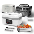 Portable 8000mAh Heated Lunch Box with Smart Food Warming for Work School or Travel