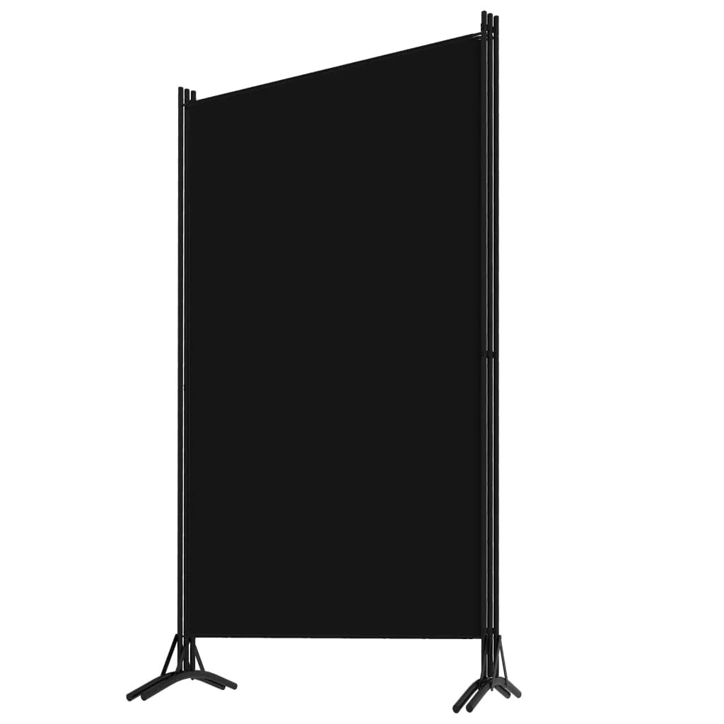 3-Panel Foldable Room Divider – Black Privacy Screen (260x180cm)