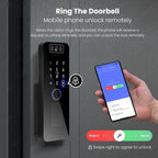 Outdoor Waterproof Smart Lock with Face, Fingerprint, Password, App Control, App Version with 1 Battery