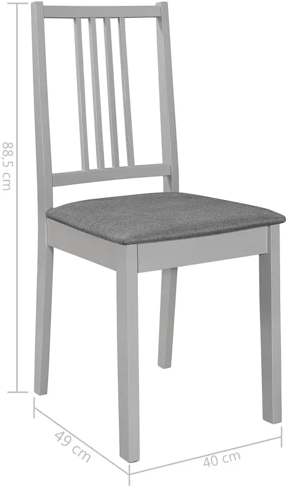 Modern Solid Wood Kitchen & Dining Chairs with Cushions – Set of 4