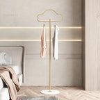 Modern Metal Coat Rack Slim Space-Saving Clothes Stand for Bedroom, Porch, or Apartment