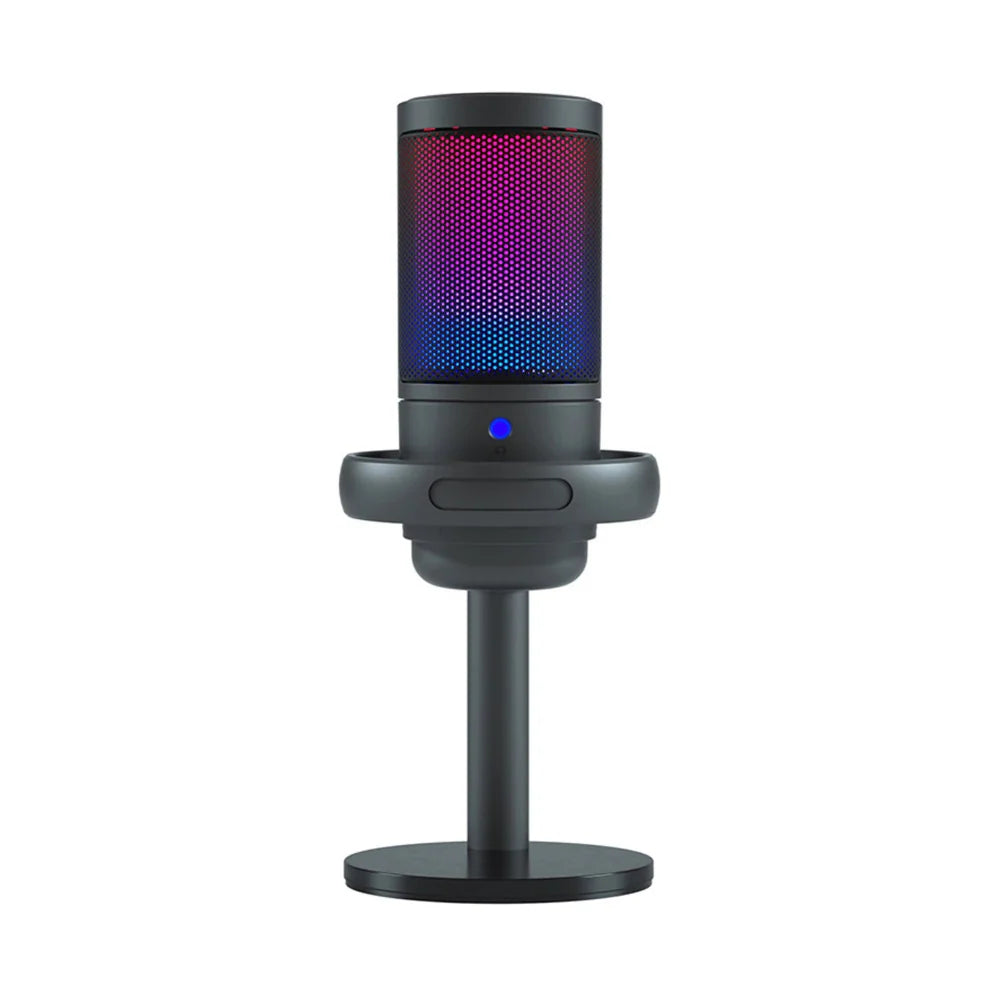 USB Condenser Microphone with RGB Lighting for Streaming