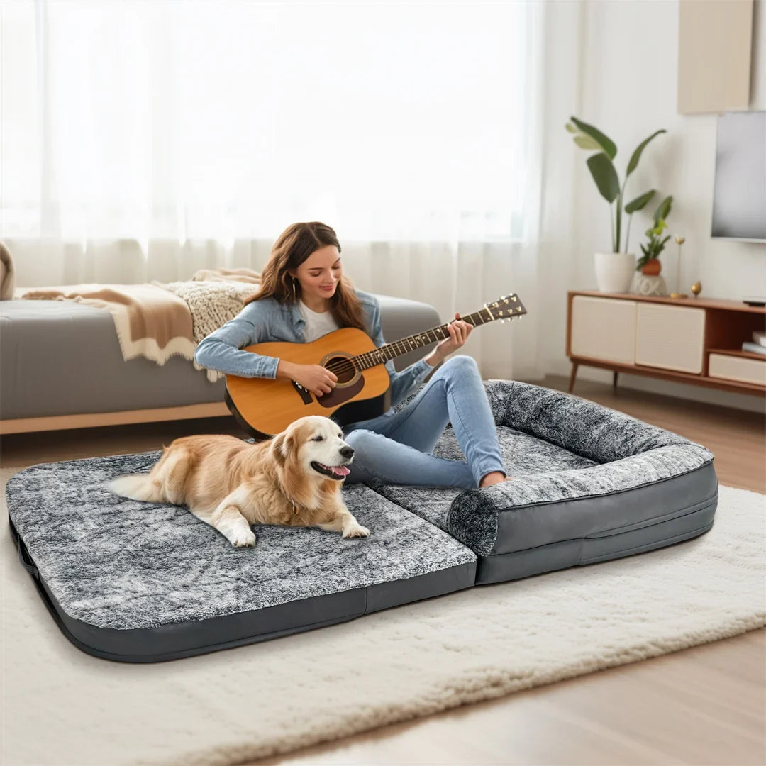 180×95 cm Orthopedic Giant Foldable Dog & Human Bed