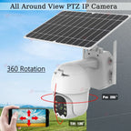 Waterproof Solar Outdoor CCTV Camera 1080p HD, Wireless PTZ, Motion Alerts, 4G SIM & WiFi