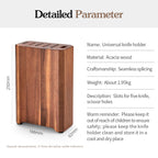 Wooden Knife Block with 6-Slot Storage for Kitchen Knives