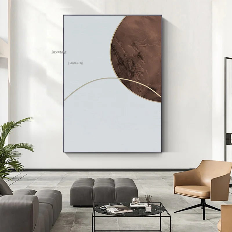 Vertical Rectangle Canvas Wall Art Luxury Abstract Decoration for Home or Cafe