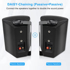 Passive Outdoor Speakers with Bass for Patio or Deck