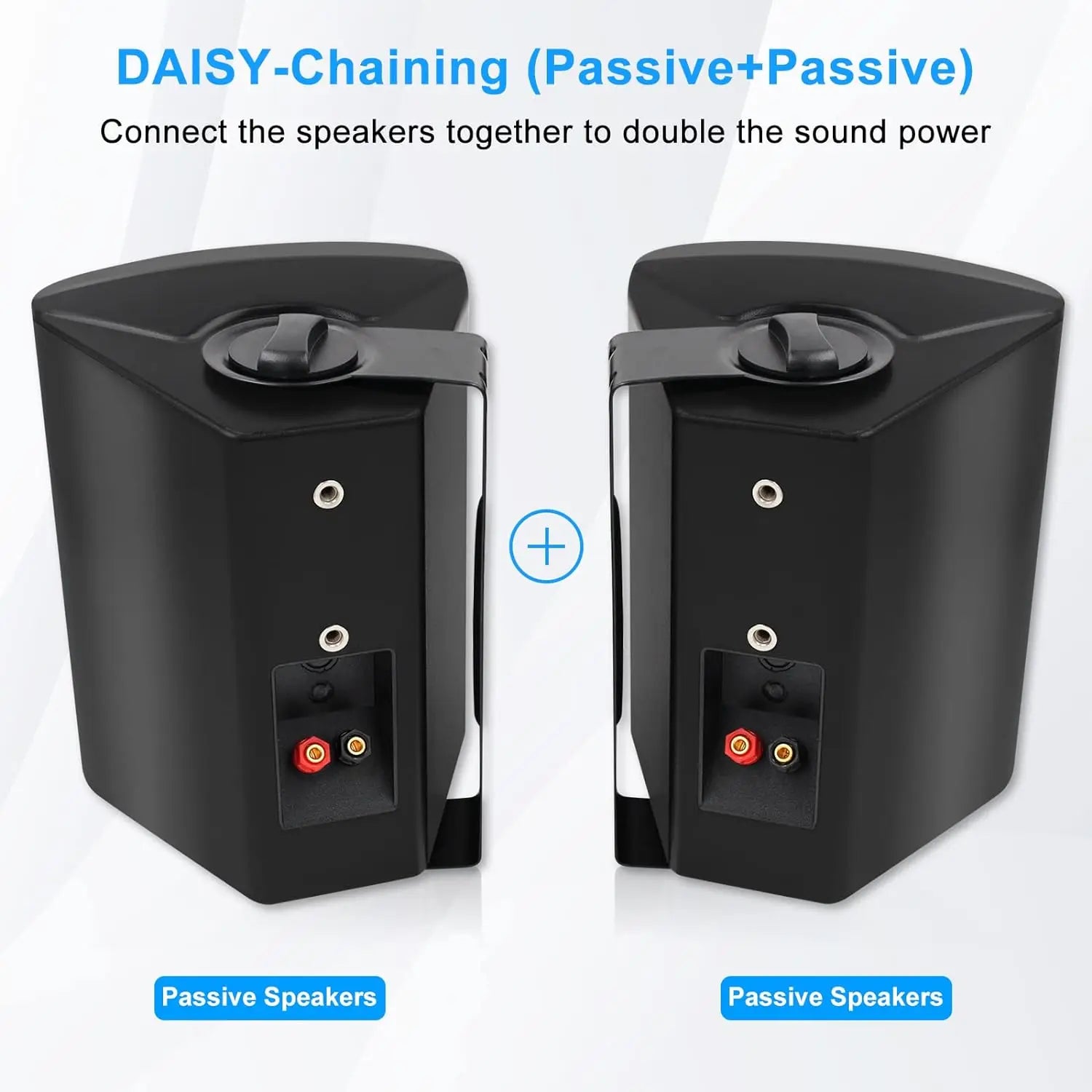 Passive Outdoor Speakers with Bass for Patio or Deck