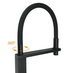 Pull-Out Swivel Kitchen Tap, Matte Black, Single Lever