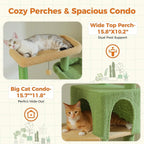 175cm Multi-Level Cactus Cat Tree with Cozy Condos and Sisal Scratching Posts