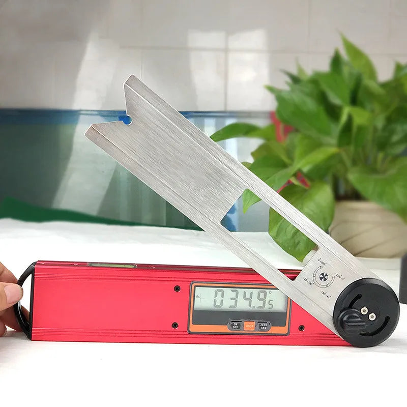 Electronic Digital Angle Finder 360° Rotating Protractor with Bubble Level for Precise Measuring