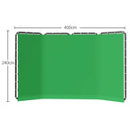 2.4x4m Foldable Green Screen Frame with Backdrop for Studio & Streaming - SH-BJQ-2440