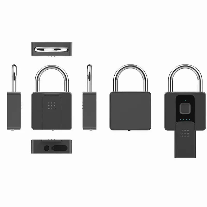 Bluetooth Fingerprint Padlock with App Control & Mechanical Key Backup