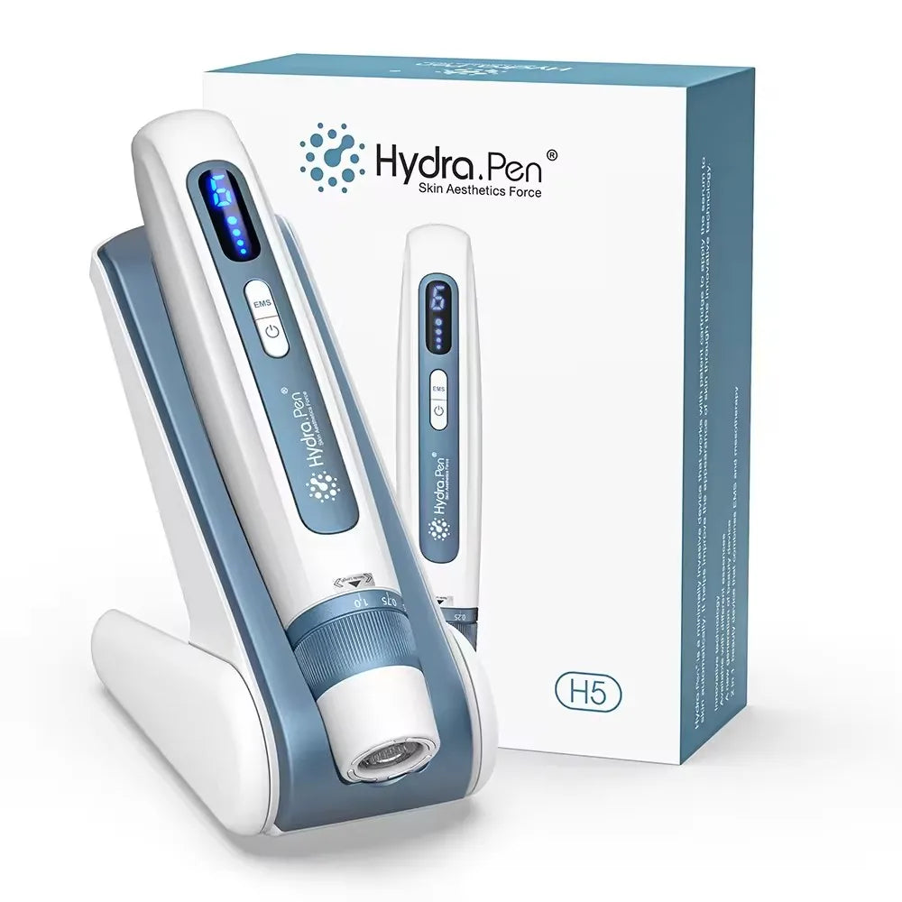 2-in-1 Blue Wireless Micro needling Hydra Pen with EMS