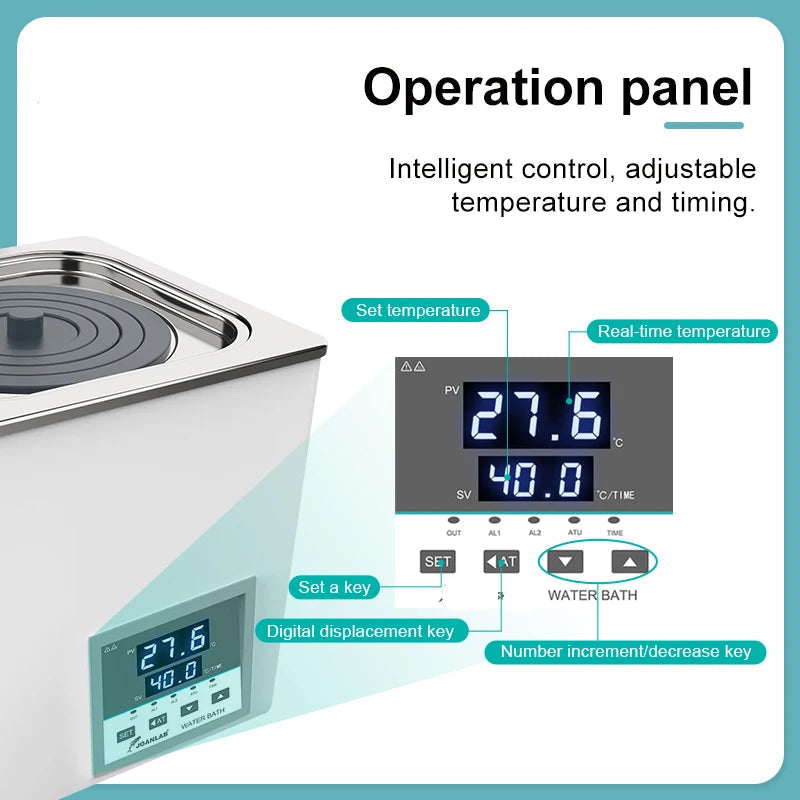 300W Digital Lab Water Bath , Single Hole, Precise Temperature Control