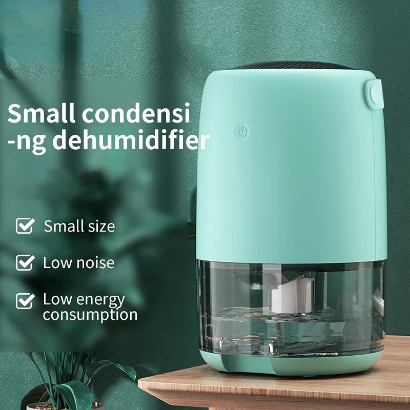 Compact Home Dehumidifier with Air Purification for Bedroom and Indoor Use