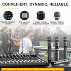 2-Channel Wireless UHF Microphone System for Karaoke & Events