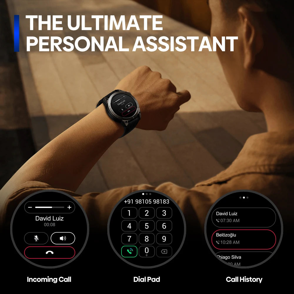 Rechargeable AMOLED Smartwatch with GPS, Fitness & Sleep Monitoring, Bluetooth Calls
