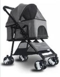 Foldable Pet Stroller for Cats and Small Dogs Portable Collapsible Design for Outdoor Walks