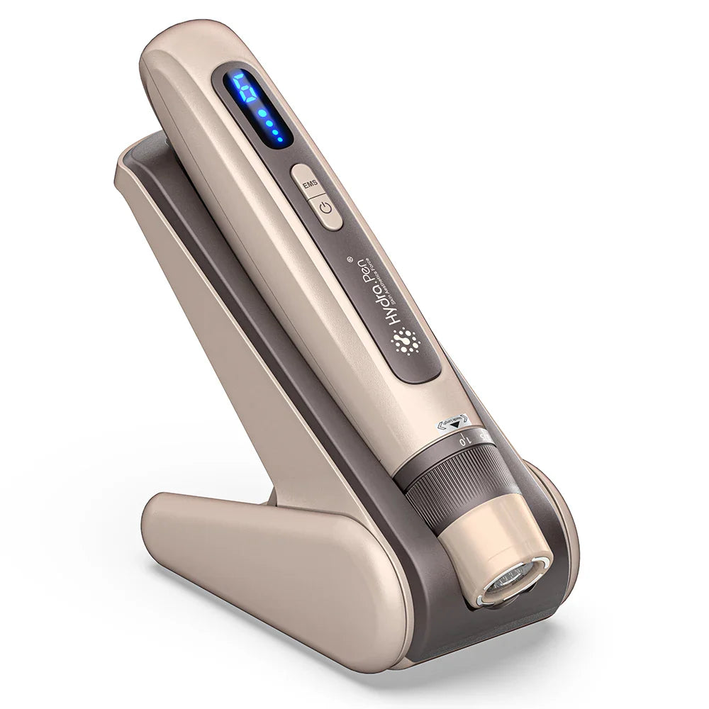 2-in-1 Gold Wireless Micro needling Hydra Pen with EMS
