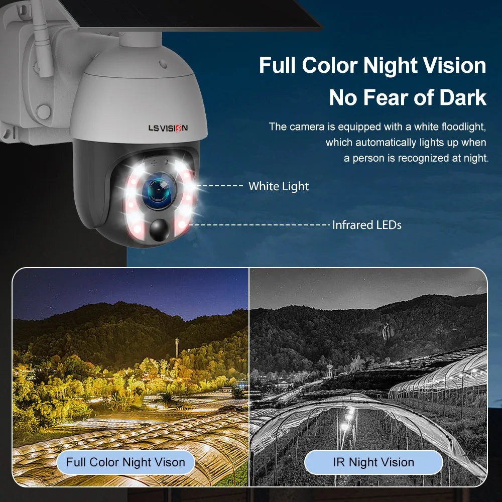 Wireless Outdoor Solar Security Camera – 32G Storage