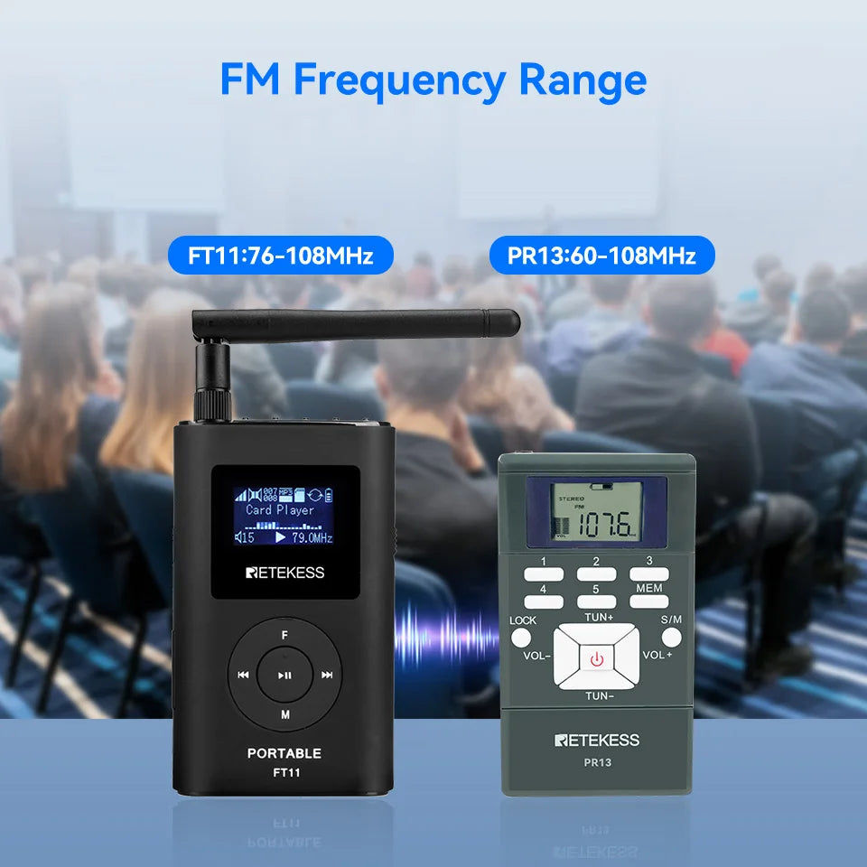 15-Receiver FM Wireless Audio Tour Guide System Portable