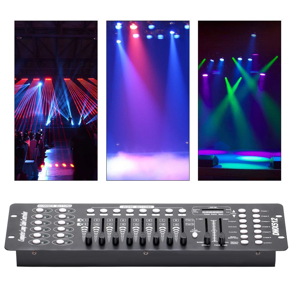 192-Channel DMX Controller Console for Stage and DJ Lighting