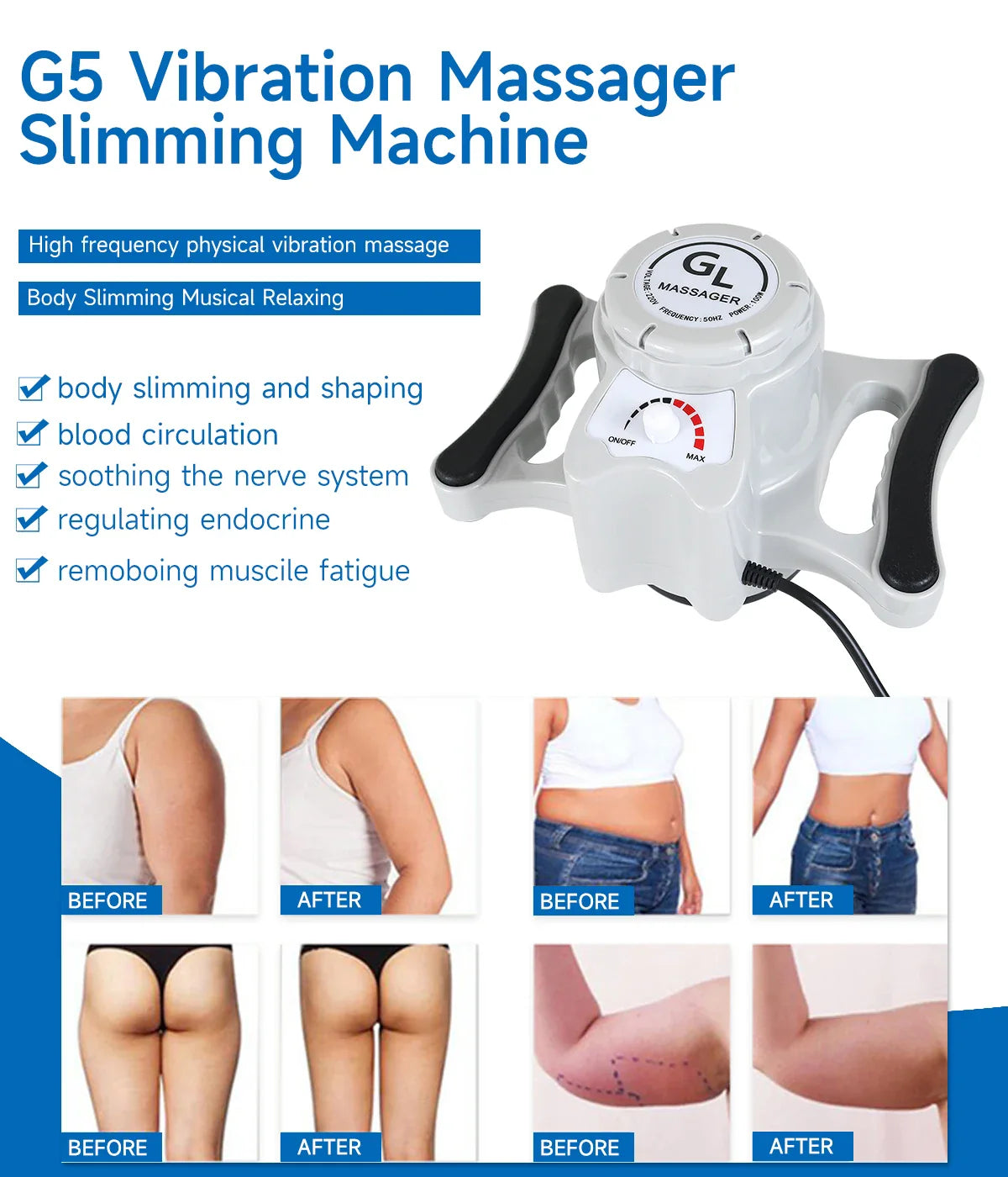 Portable Vibrating Body Slimming Massager – AU Plug
