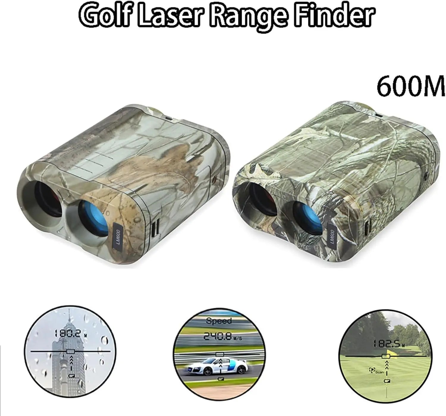 600m Laser Distance Meter with 6X Magnification – Golf, Hunting & Outdoor Measurement Tool
