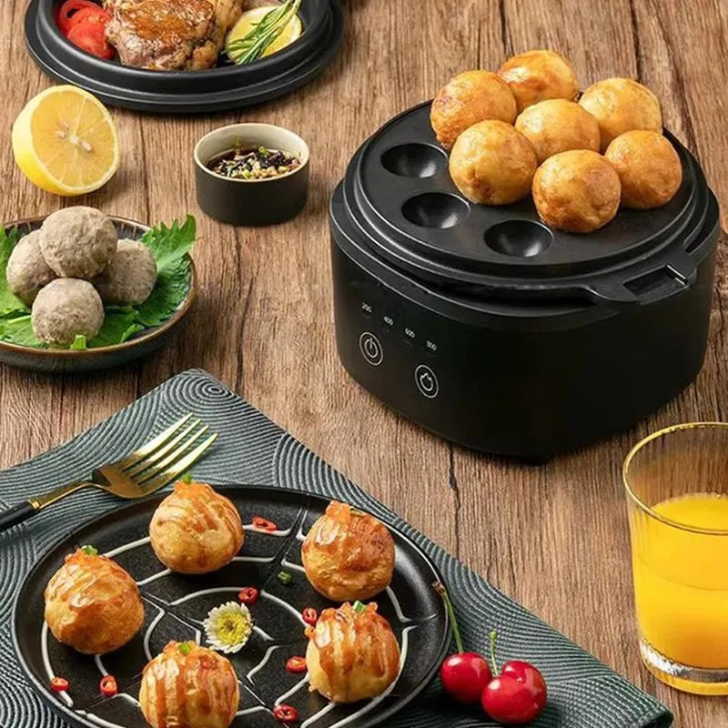 2.2L Portable Electric Cooker Fry, Stew, Grill & Takoyaki Maker with Non-Stick Pot, 800W Heating