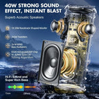 Waterproof Outdoor Bluetooth Speaker with 24Hr Battery & TWS Black