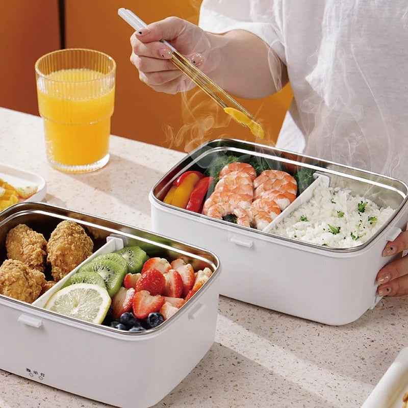 Multi-Power 1.8L Electric Lunch Box Durable Stainless Steel Food Warmer for Travel & Outdoor Use