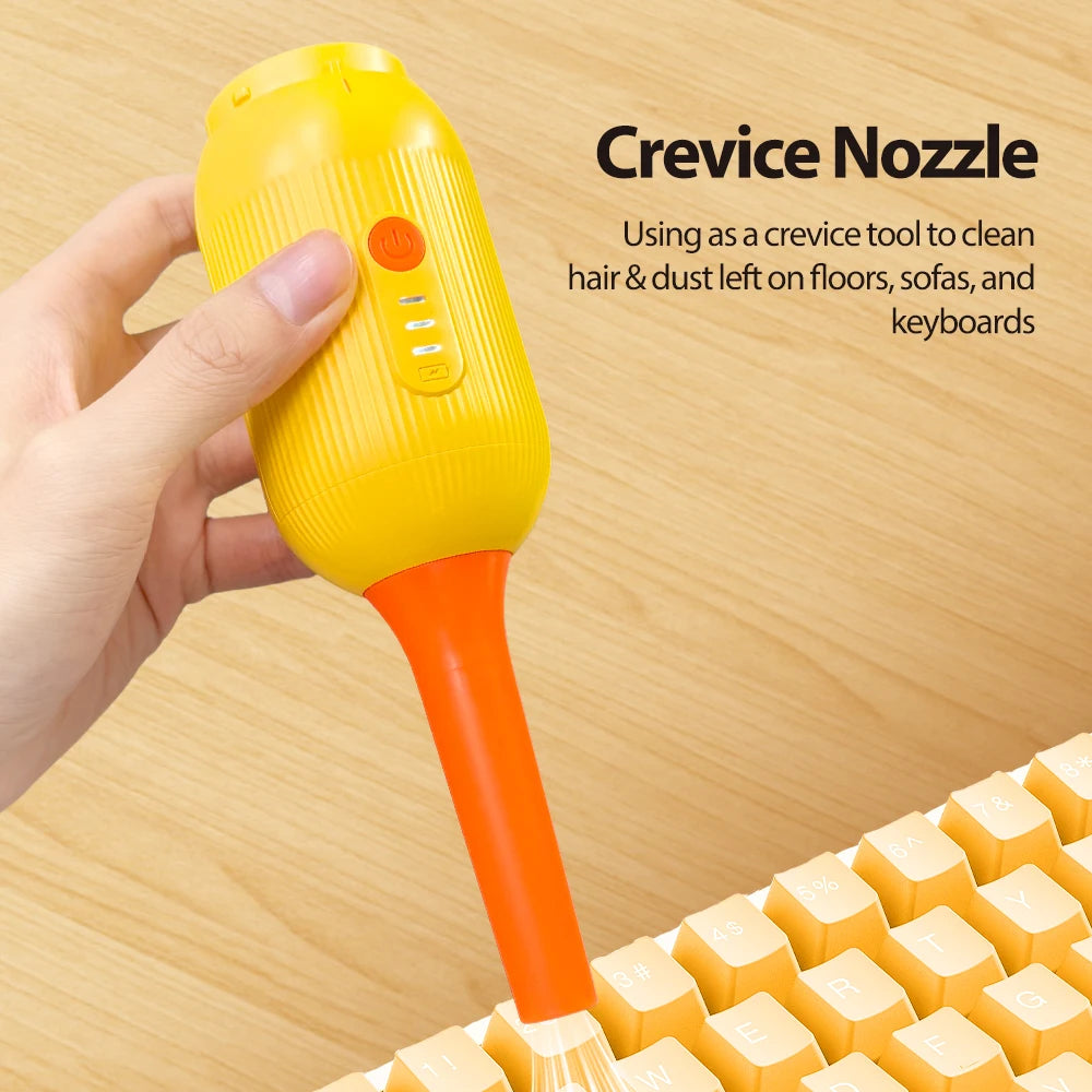 Yellow Pet Grooming Vacuum Kit with Hair Remover Brush
